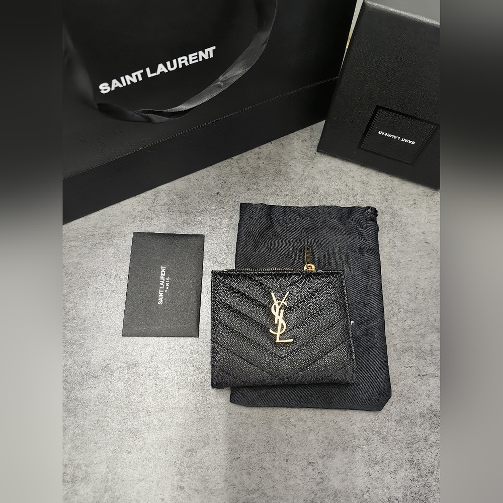 Saint Laurent Cassandre Matelasse Bi-Fold Wallet